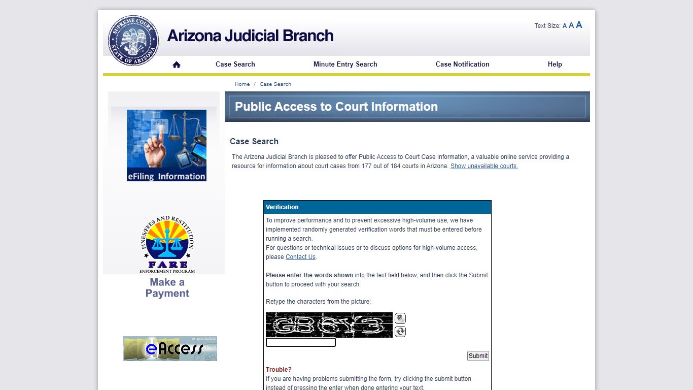 Public Access Case Lookup - Arizona Judicial Branch